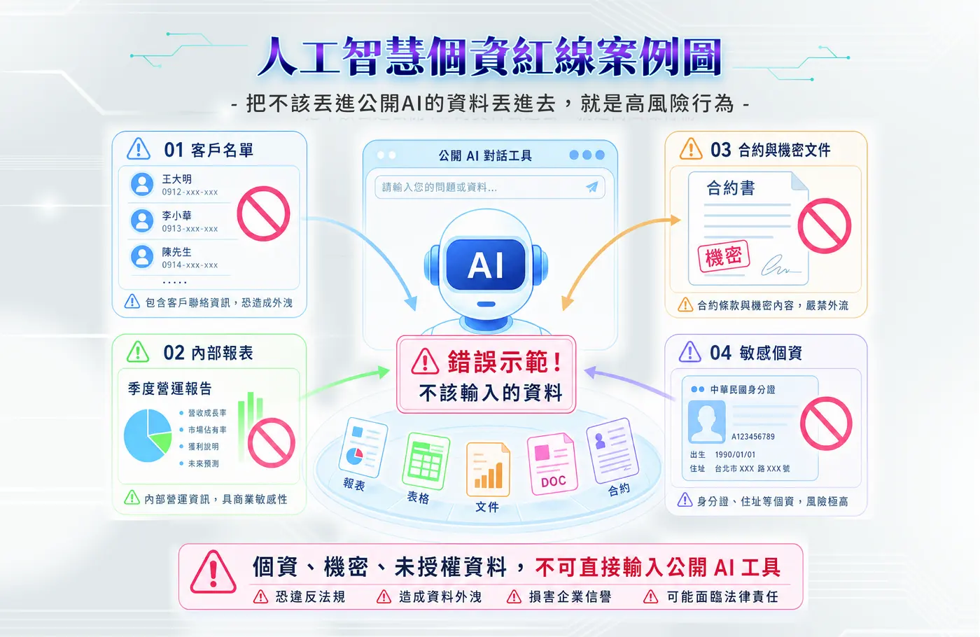人工智慧個資紅線案例圖
